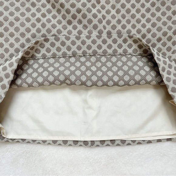 NWT LOFT Ecru Polka Dot Mini Skirt Latte Dot Taupe Cream Size 8 - Picture 8 of 11